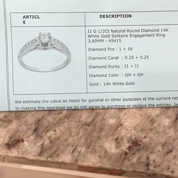 Diamond ring Size 9 - Picture 7 of 7